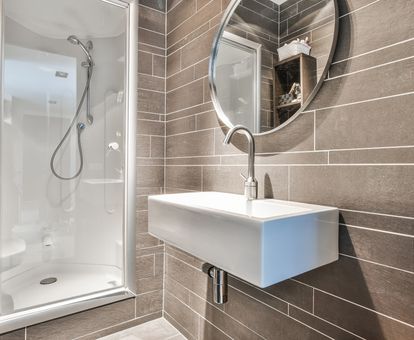 bathroom wall tile install