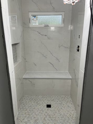 shower surround tile install