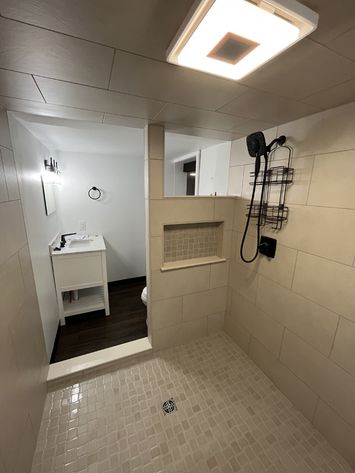 bathroom tile install