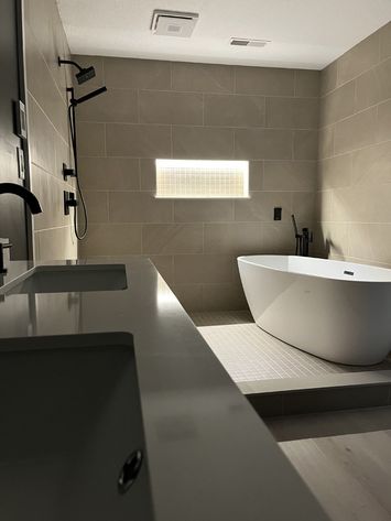 bathroom tile install